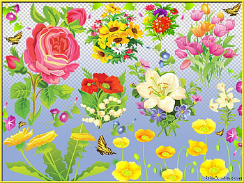 FRESH FLOWERS, flowers, art, form, clip HD wallpaper