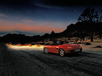long drive, porsche, wall, sports, cars HD wallpaper
