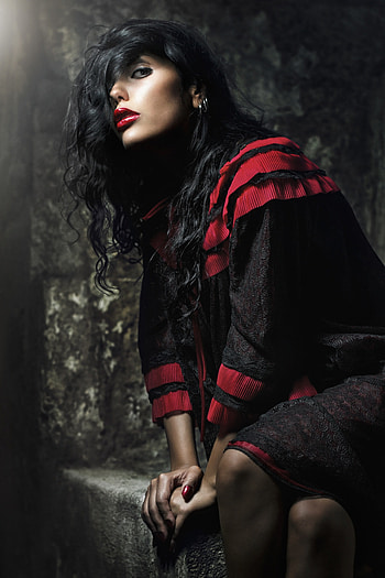 Black Girl 2, red, fashion design HD phone wallpaper
