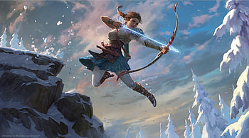 Cattie Brie, girl, clint cearley, blue, fantasy, archer HD wallpaper