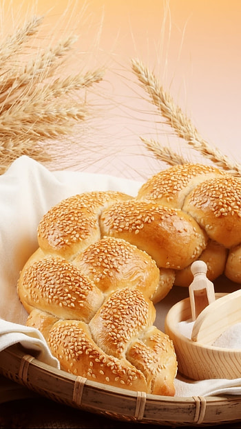 Food bread, Sesame seeds, Savory loaf, Freshly baked HD phone wallpaper