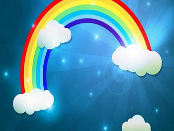 Over the Rainbow, clouds, sky, rainbow HD wallpaper