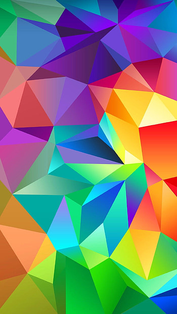 Geometric Abstract, Rainbow geometric , Vibrant colors, Creative designs HD phone wallpaper
