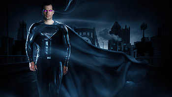 The Superman Black Suit , superman, superheroes, artist, artwork, digital-art, artstation HD wallpaper