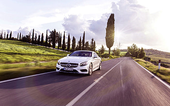 Cars, Movement, Traffic, Speed, Mercedes-Benz, S-Class, Coupe HD wallpaper