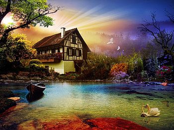 Landscape, Houses HD wallpaper