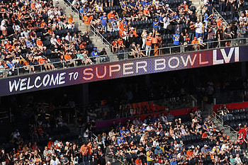 Super Bowl fan experience, Security lines, Reuters coverage, Energetic atmosphere HD wallpaper