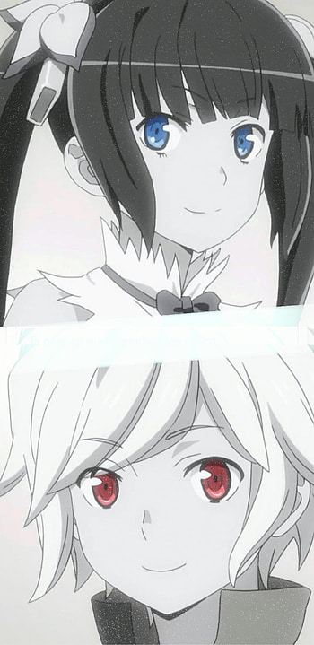 Bell and Hestia, blue eyes, red eyes, Is It Wrong to Try to Pick Up Girls in a Dungeon?, Anime HD phone wallpaper