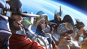 Overwatch background, High-resolution HD wallpaper