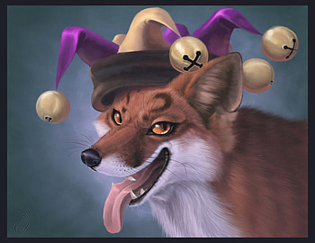 Fox, furry, dark, hat HD wallpaper
