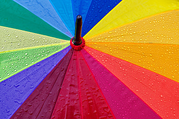 Rain, Drops, Miscellanea, Miscellaneous, Multicolored, Motley, Umbrella HD wallpaper