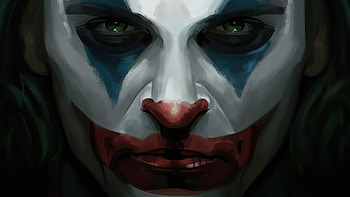 Joker Face Close Up , joker, superheroes, artwork, artist, artstation HD wallpaper