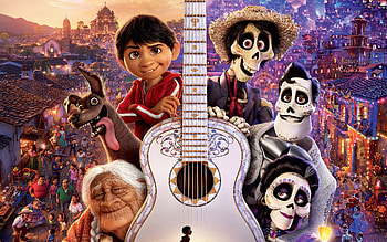 Coco, keyart, violin, movie, poster HD wallpaper