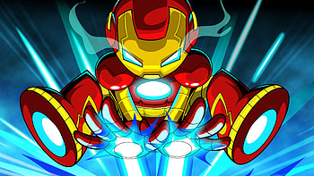 Iron Man Cartoon Digital Art , iron-man, cartoon, digital-art, artwork, artist, superheroes, behance HD wallpaper