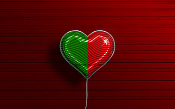 I Love Mayo, , realistic balloons, red wooden background, Day of Mayo, irish counties, flag of Mayo, Ireland, balloon with flag, Counties of Ireland, Mayo flag, Mayo HD wallpaper