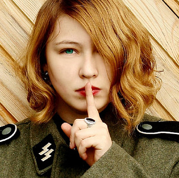 Say Nothing, model, abstract, graphy, fantasy, uniform, people, female HD wallpaper