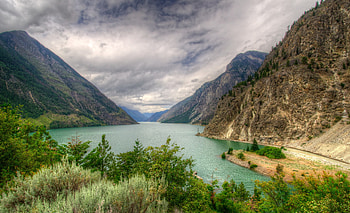 Landscape, Nature, Mountains, Lake, Canada, r, Seton Lillooet HD wallpaper