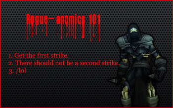 Rogue-anomics, ninja, rogue, pvp, undead, wow, 90, game, alliance, world of warcraft, horde, assassin HD wallpaper