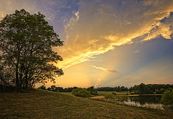 this_time_the_dreams_on_me, quiet, lake, sunset, beauty, tree HD wallpaper