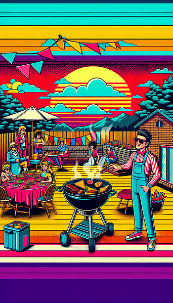 Vibrant BBQ Party, summer, party, friends HD phone wallpaper