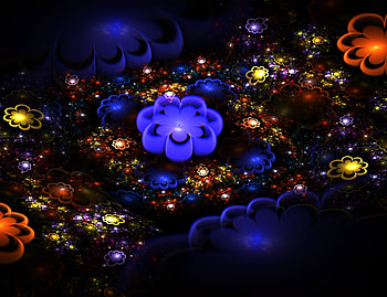 Abstract, Flowers, Background, Patterns, Dark HD wallpaper