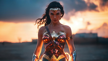 Wonder Woman Symphony, wonder-woman, superheroes, artwork, digital-art, ai HD wallpaper