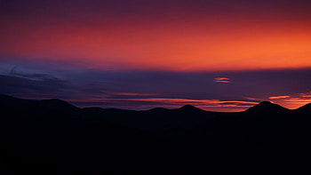 Twilight Hills Purple Sky Dark Background Dark Background HD wallpaper