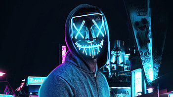Glowing Face Boy , anonymus, mask, artist, artwork, digital-art HD wallpaper