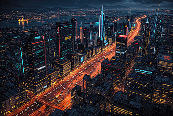 Modern City Lights And Nights , artist, artwork, digital-art, deviantart HD wallpaper