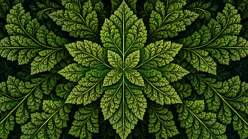Verdant Fractal — Leaf Pattern, Fern, Plant, Foliage HD wallpaper