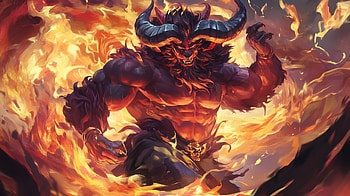 Fiery Ifrit: Stunning of a Mythical Creature, Ifrit, creature HD wallpaper