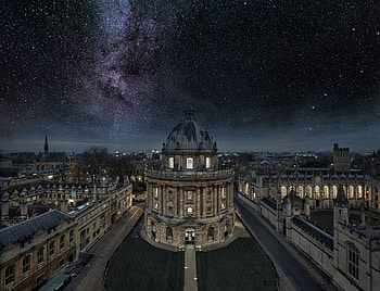 Oxford University, Winter Milky Way HD wallpaper