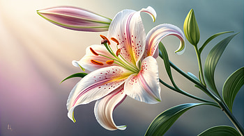 Elegant Lily: A Stunning Ultra, lily, flower, blossom, nature, botanical HD wallpaper