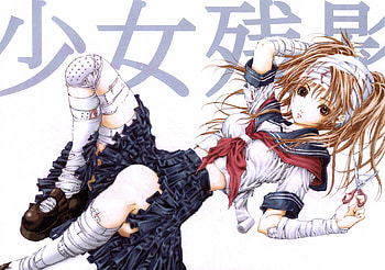 unlacky school girl, cute, sed, girl, nice HD wallpaper