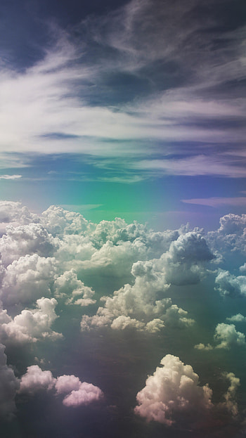 Nature, Sky, Clouds, Rainbow, Shine, Light, Iridescent, Porous HD phone wallpaper