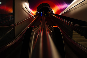 Dark, Miscellanea, Miscellaneous, Tunnel, Underground, Metro, Subway, Escalator HD wallpaper