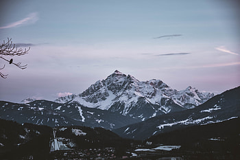 Dawn, sunrise, mountains, sky HD wallpaper