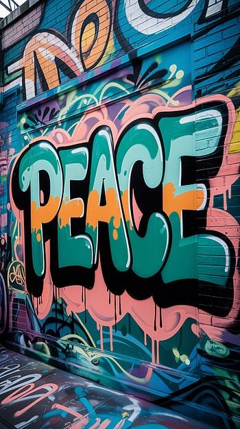 Peace Graffiti Wall : Vibrant Urban Street Art Design, graffiti, Street Art, colorful HD phone wallpaper