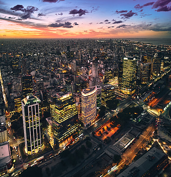 Cities, Architecture, City, Building, Road, Night City HD phone wallpaper