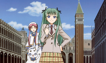 Alice and Akari, akari, anime, alice, aria HD wallpaper