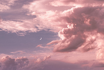 Nature, Sky, Clouds, Moon, Height HD wallpaper