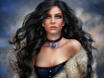 Yennefer, fantasy, face, alenaekaterinburg, girl, the witcher, witch HD wallpaper