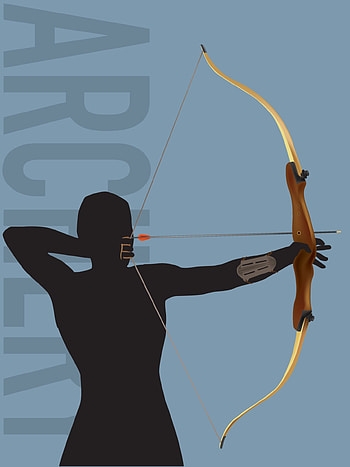 Archery sport, Illustration graphic, Vector art, Athletic activity HD phone wallpaper