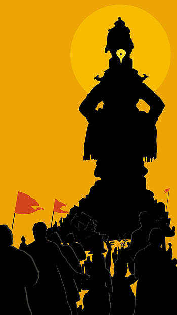 Vitthal, Varkari, Vitthal Dindi, Painting, yellow theme HD phone wallpaper