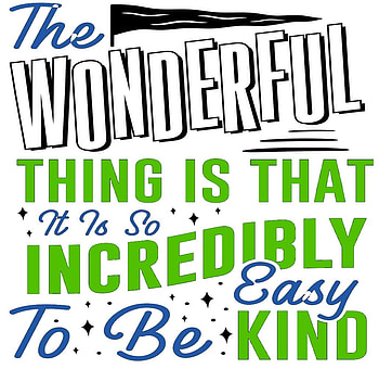 Being Kind, blue, white, text, green HD wallpaper