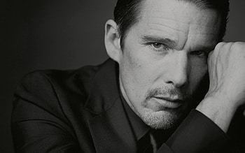 Ethan Hawke American Actor Portrait, Monochrome hoot HD wallpaper