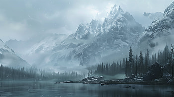 Skyrim's Winter Majesty, video game, The Elder Scrolls V: Skyrim, landscape, snow HD wallpaper