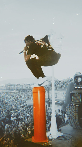 Travis Scott, sky, street stunts HD phone wallpaper