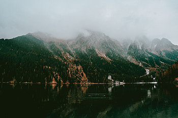 Lake Mountain, Lake, fog, Nature, Mountain, smog HD wallpaper
