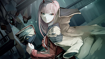 Zero two, anime girl, artwork HD wallpaper
